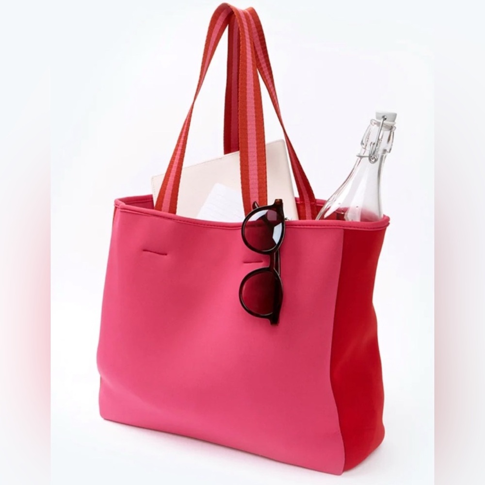 Beach‎ tote bag by SUMMERSALT NEOPRENE NWT red/pink tote